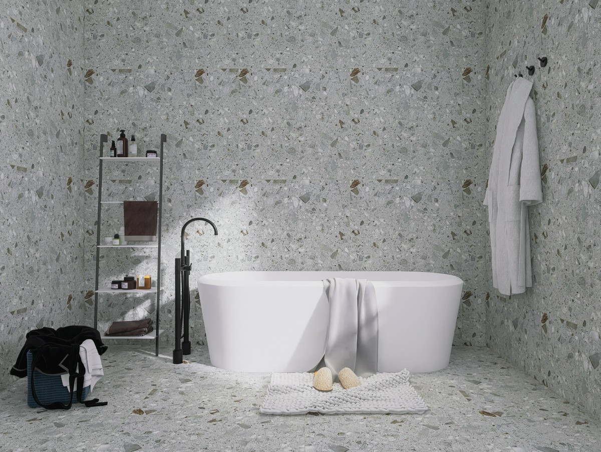 Płytki łazienkowe wielkoformatowe w trendach 2026